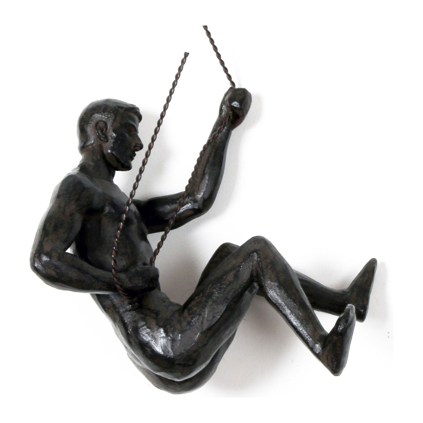 Abseiling Man Looking Down Ornament Black