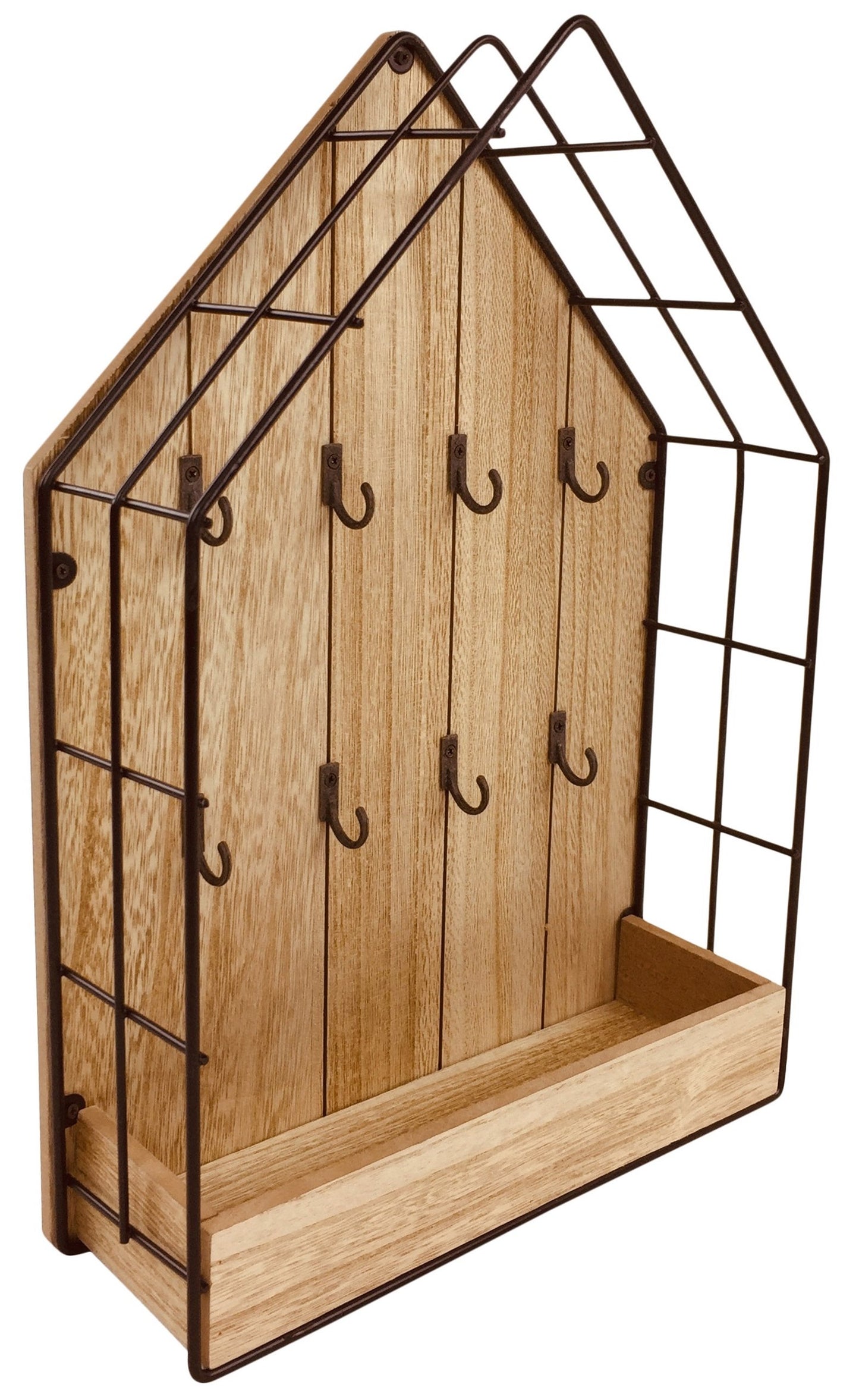 Wood & Wire House Key Storage Unit