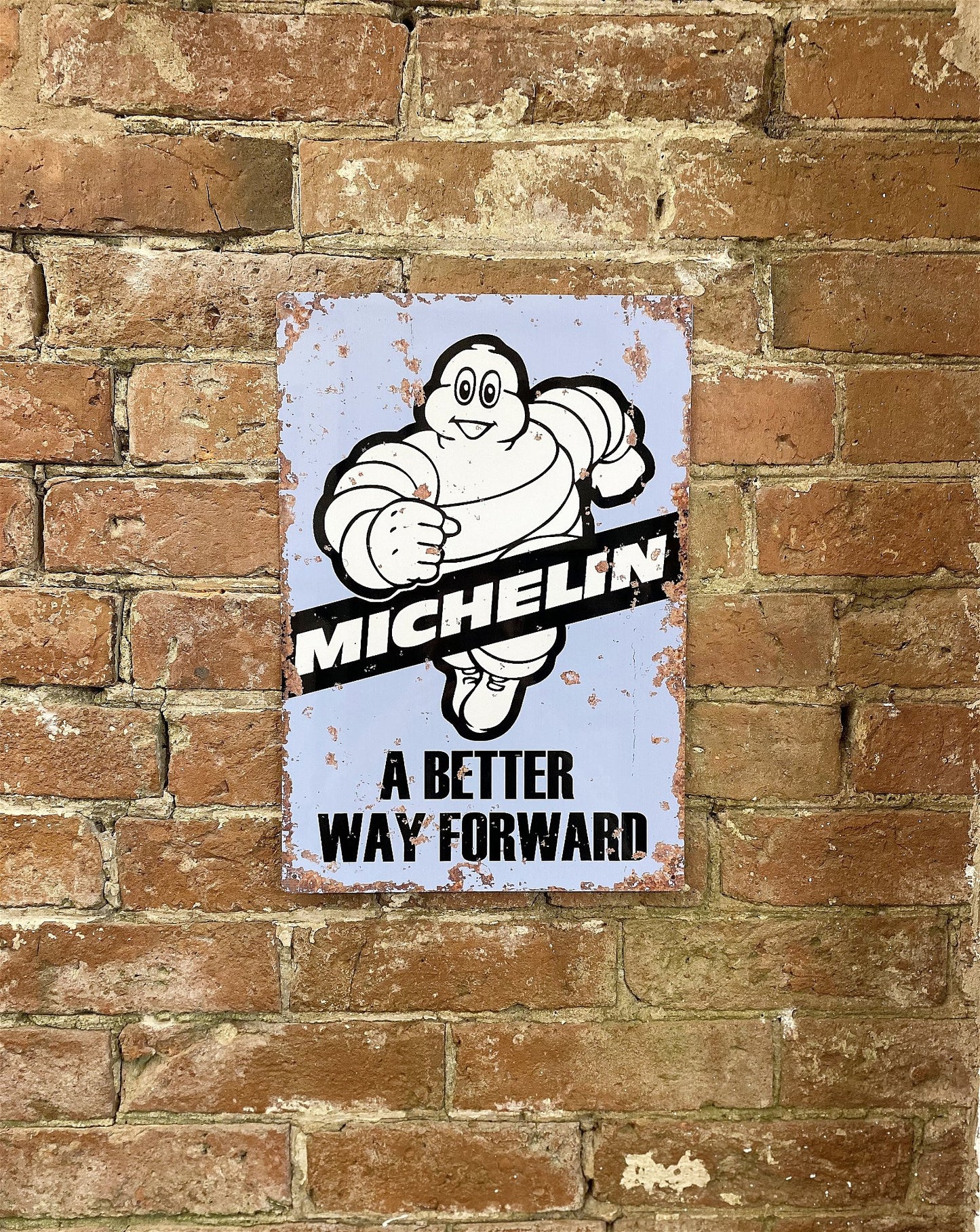 Metal Vintage Wall Sign - Michelin A Better Way Forward Tyres