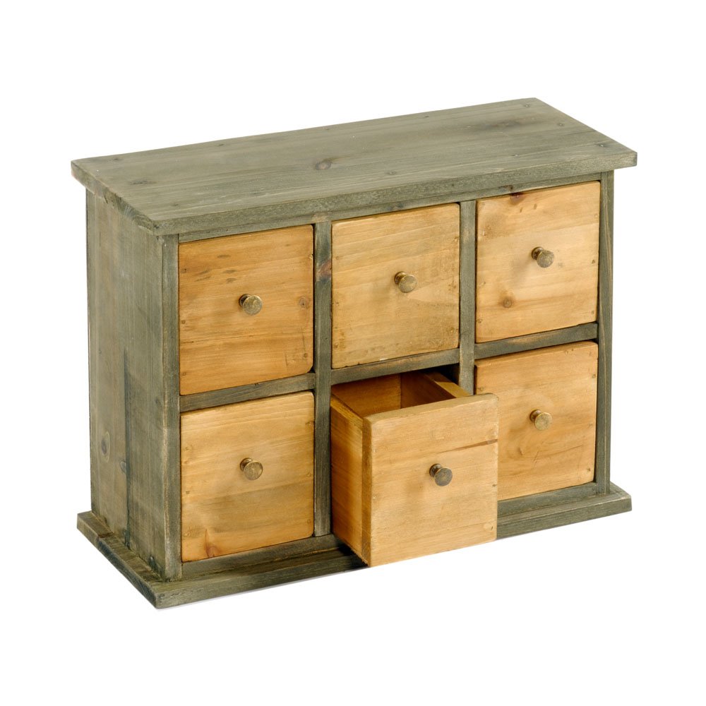 Six Drawer Storage Cabinet 32 x 13 x 24cm