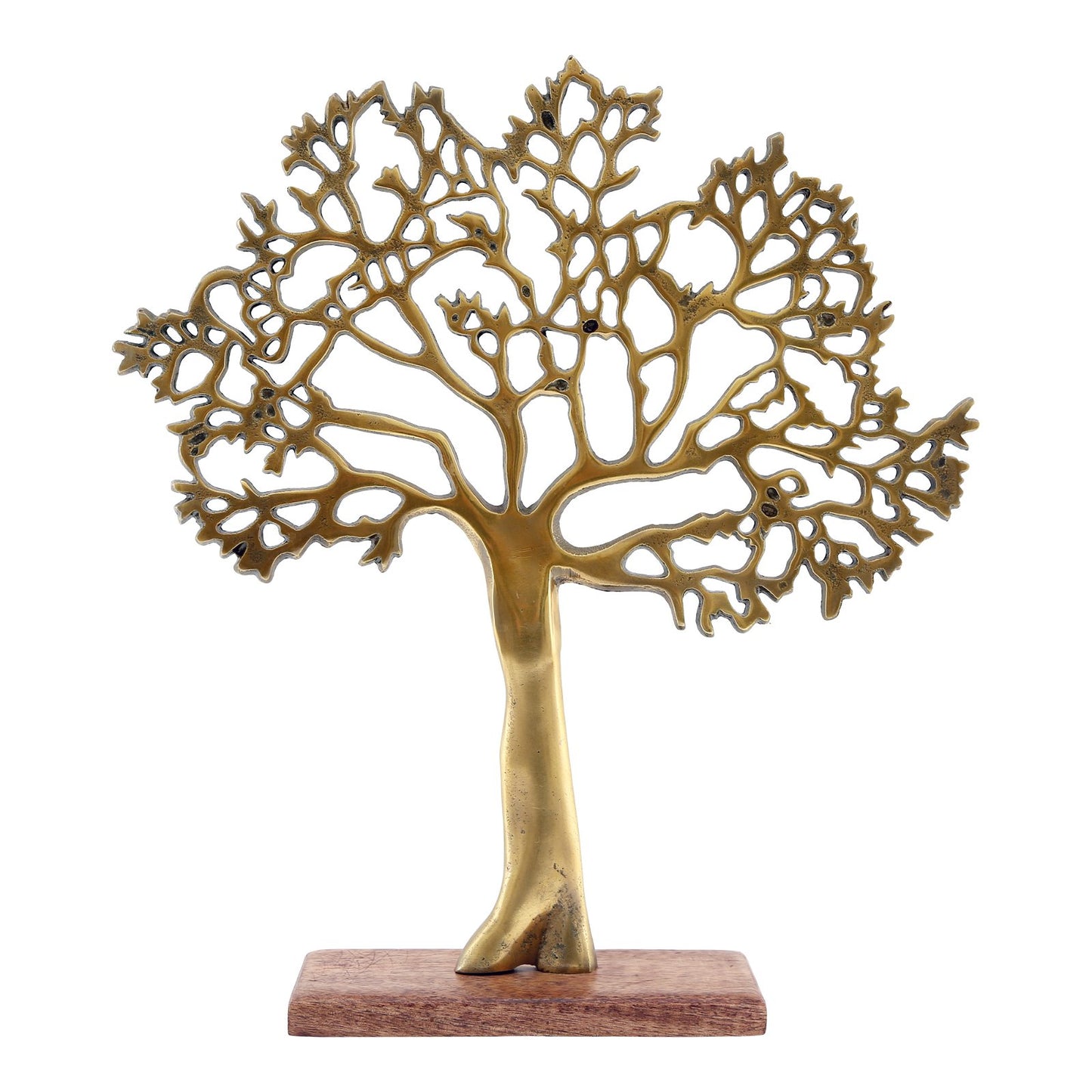 Antique Gold Tree On Wooden Base Large