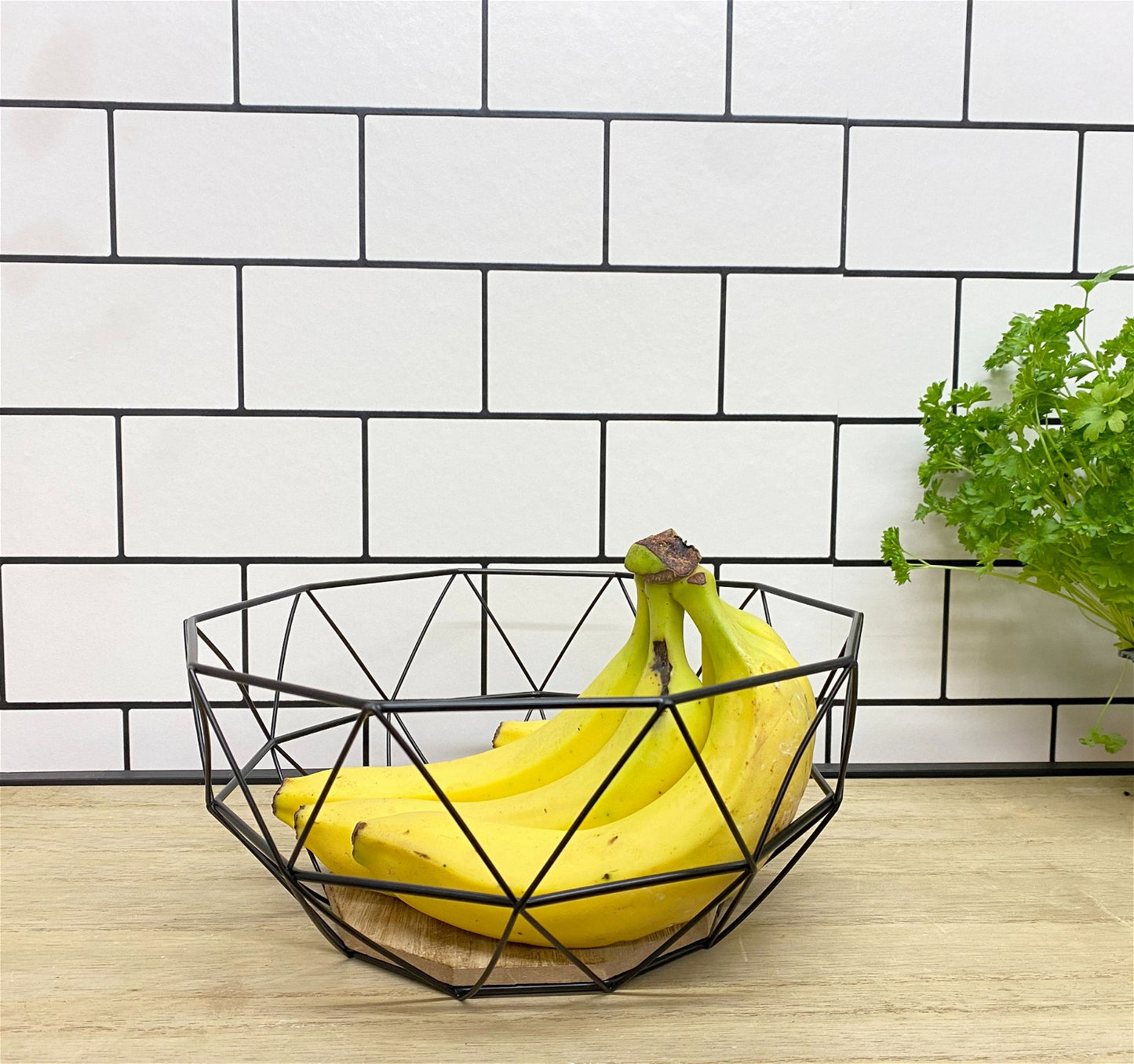 Geometric Black Wire Bowl 26cm