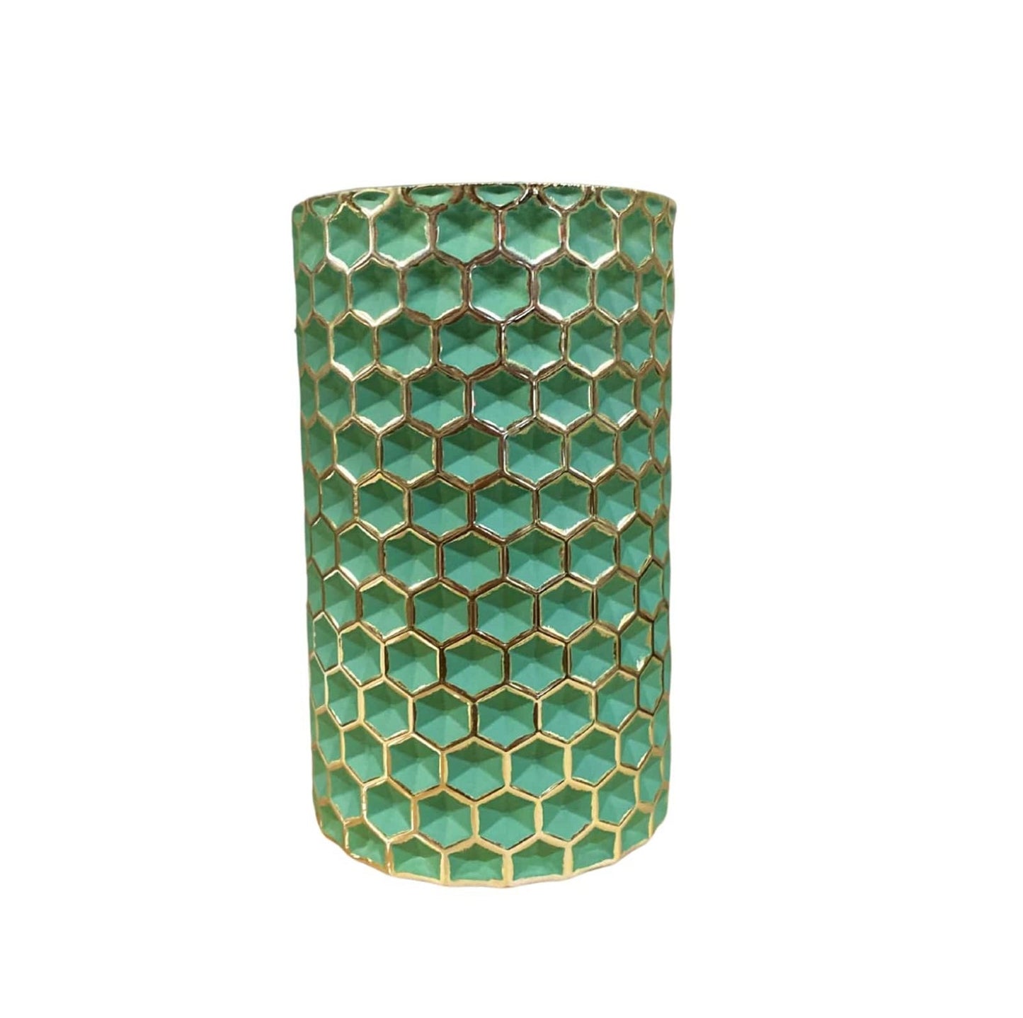 Honeycomb Vase Green