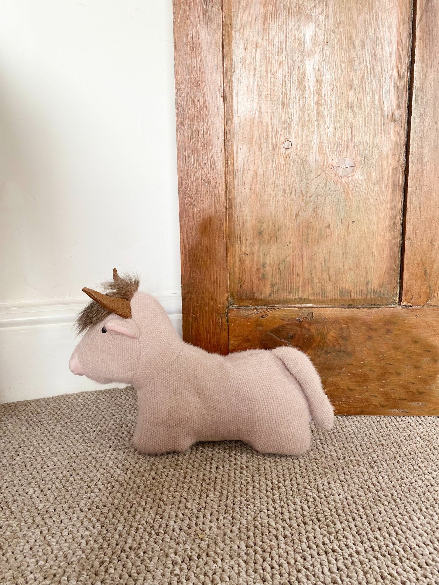 Fabric Angus Cow Doorstop