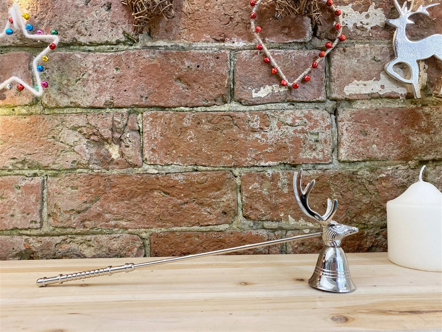 Silver Stag Candle Snuffer 29cm