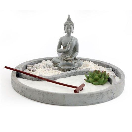 26cm Yin and Yang Zen Garden with Buddha