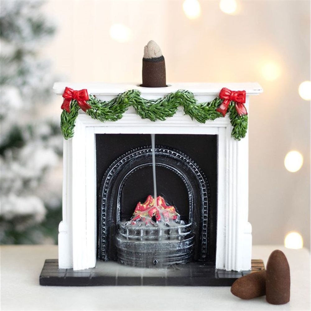 Christmas Fireplace Backflow Incense Burner