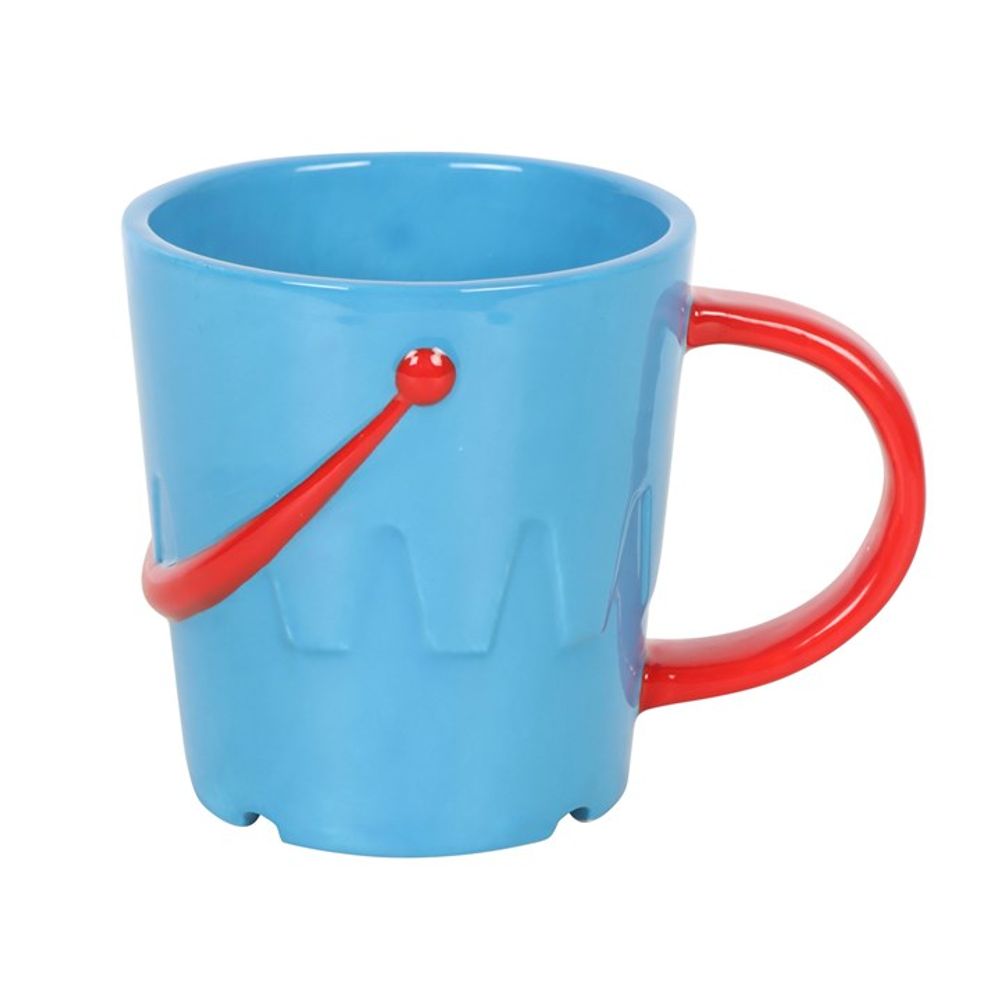 Bucket Shaped Ceramic Mug with Spade Spoon